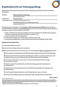 Ergebnisbericht zur Heizungsprüfung EnSimiMaV - Seite 1.